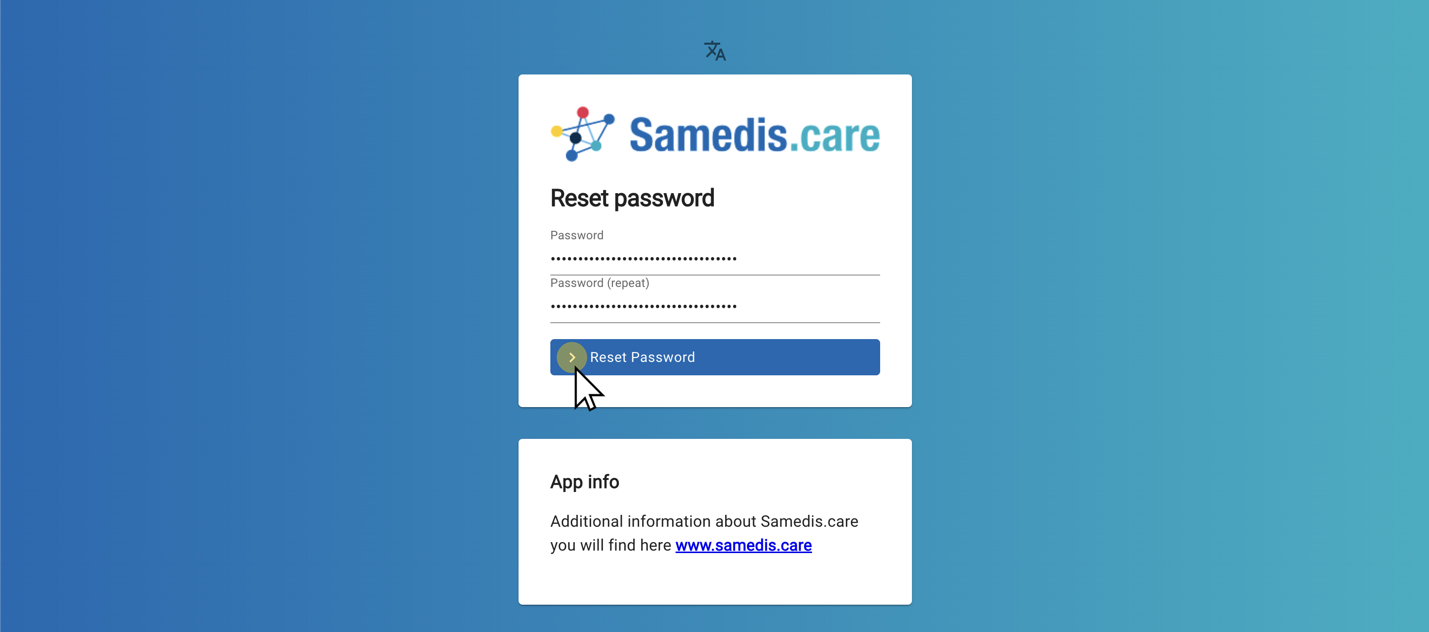 Confirm your new password