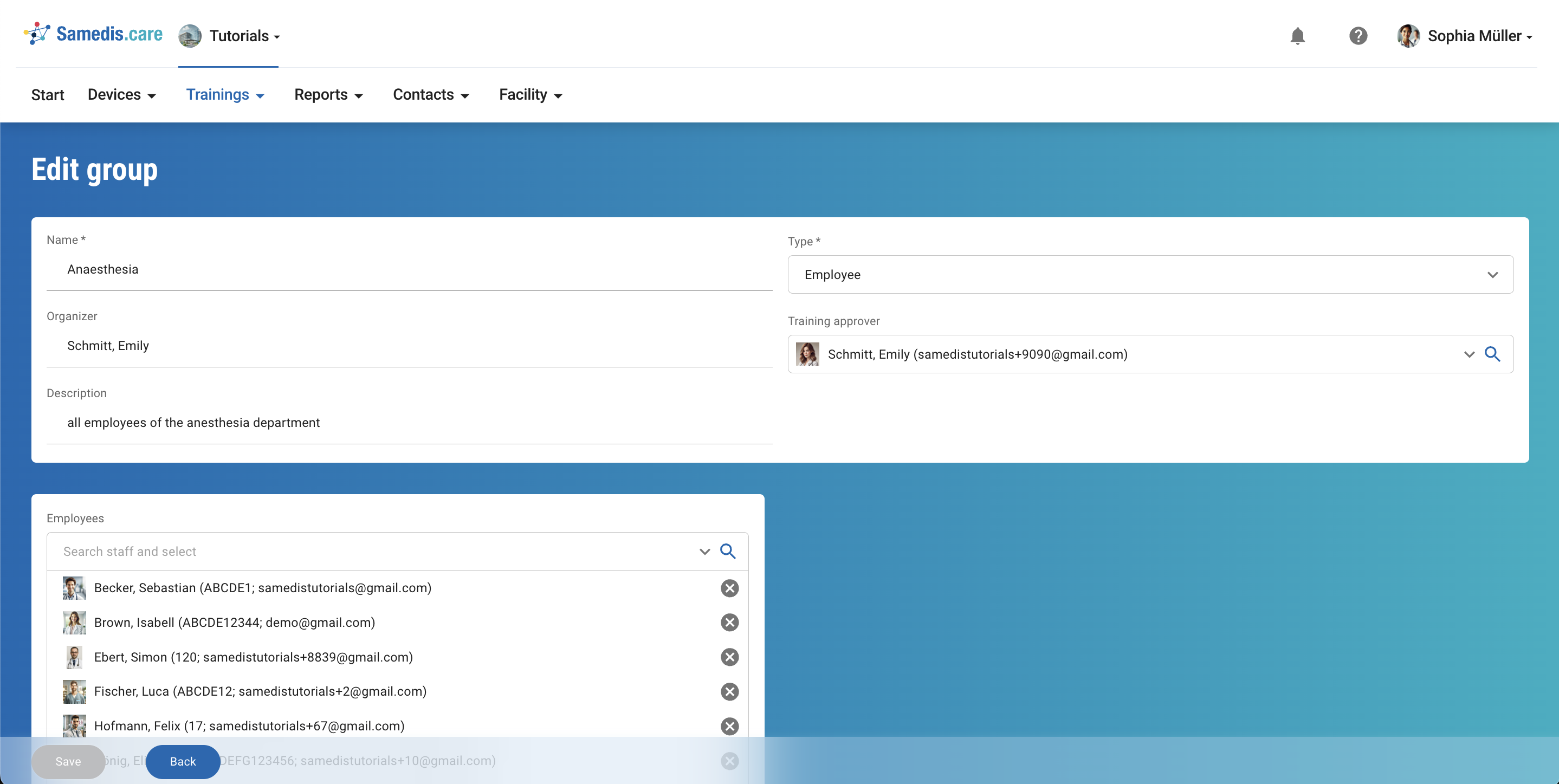 Example 4: Employee group