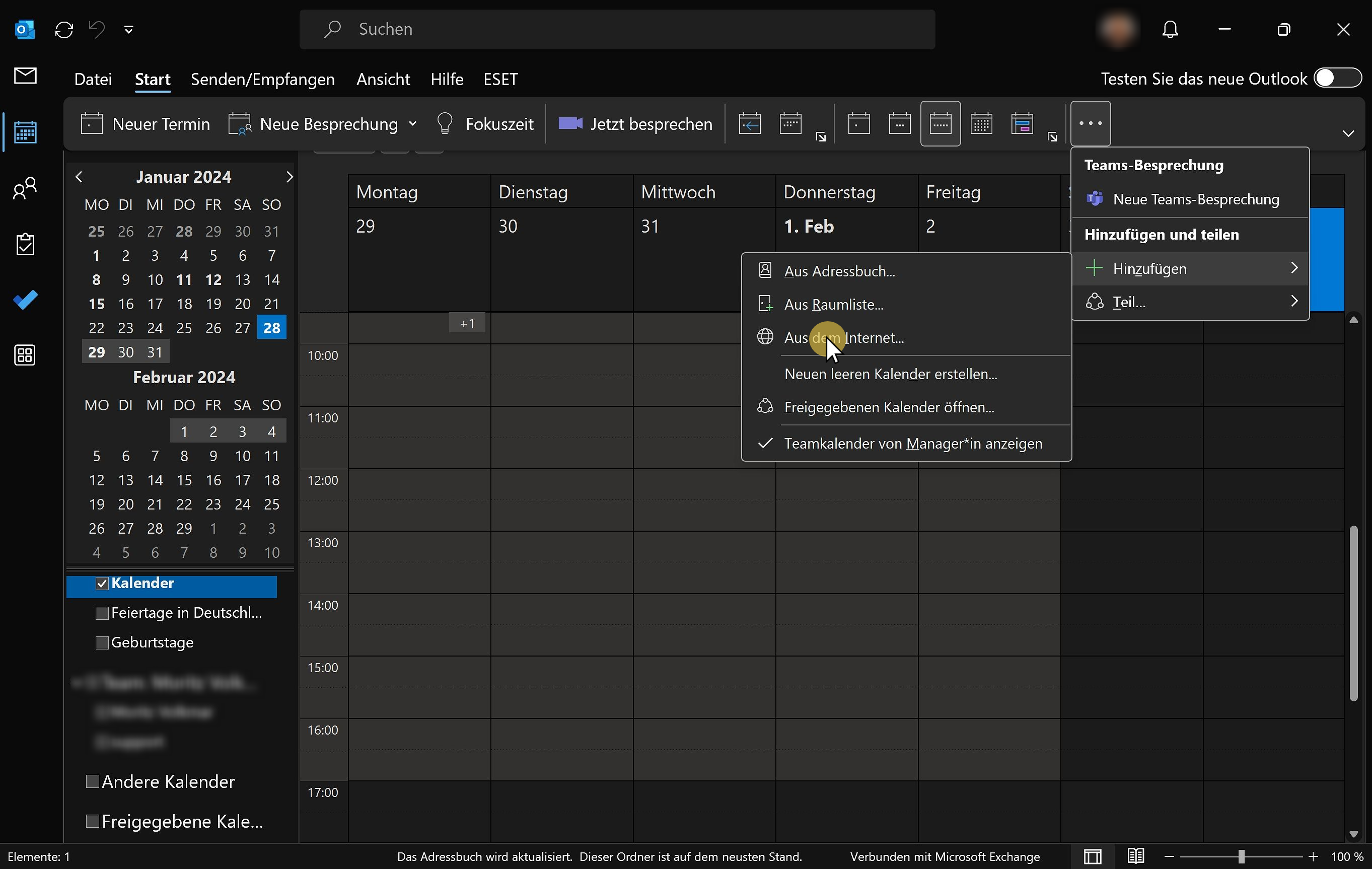 Outlook-Kalender