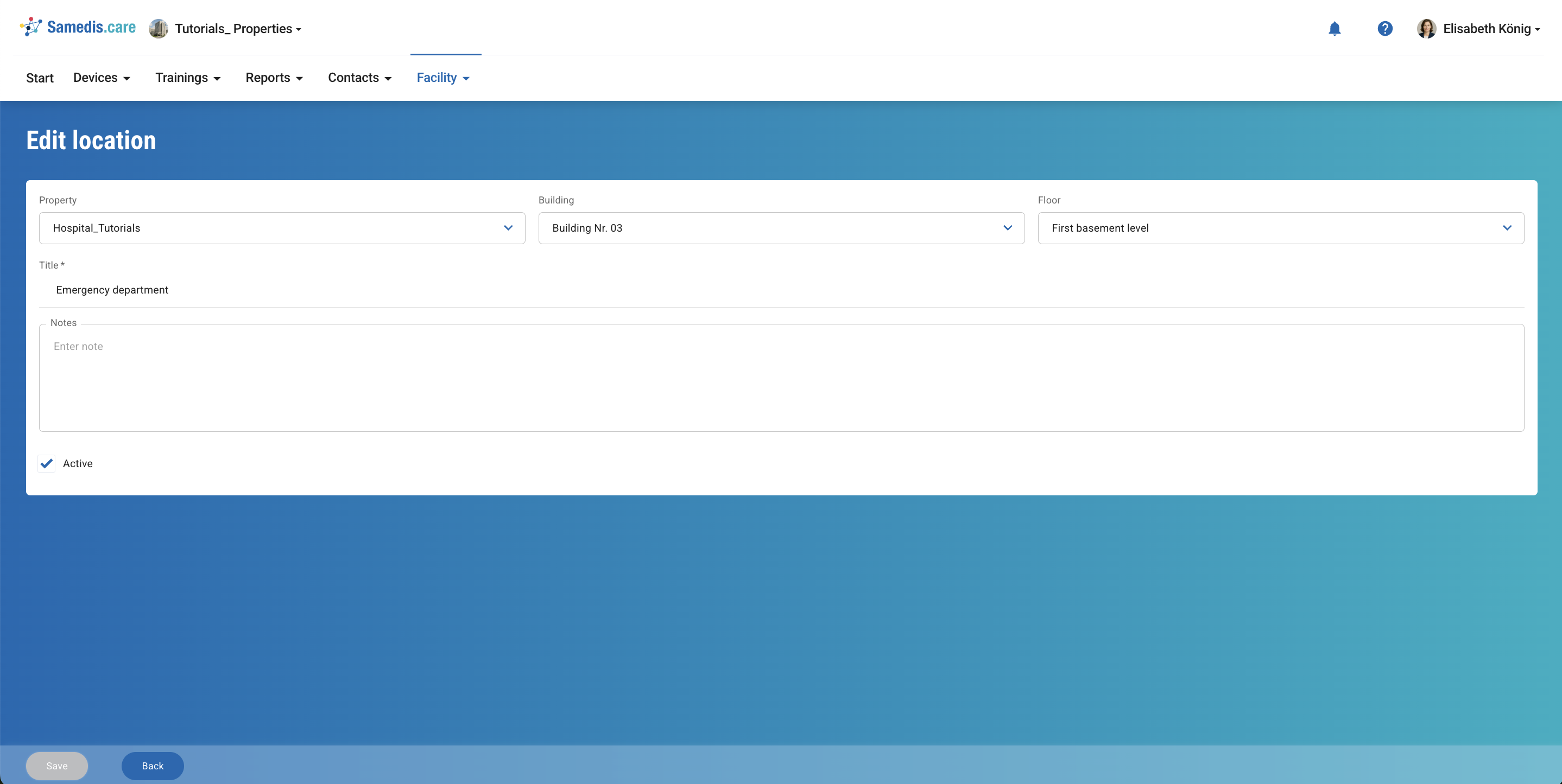 Create device locations