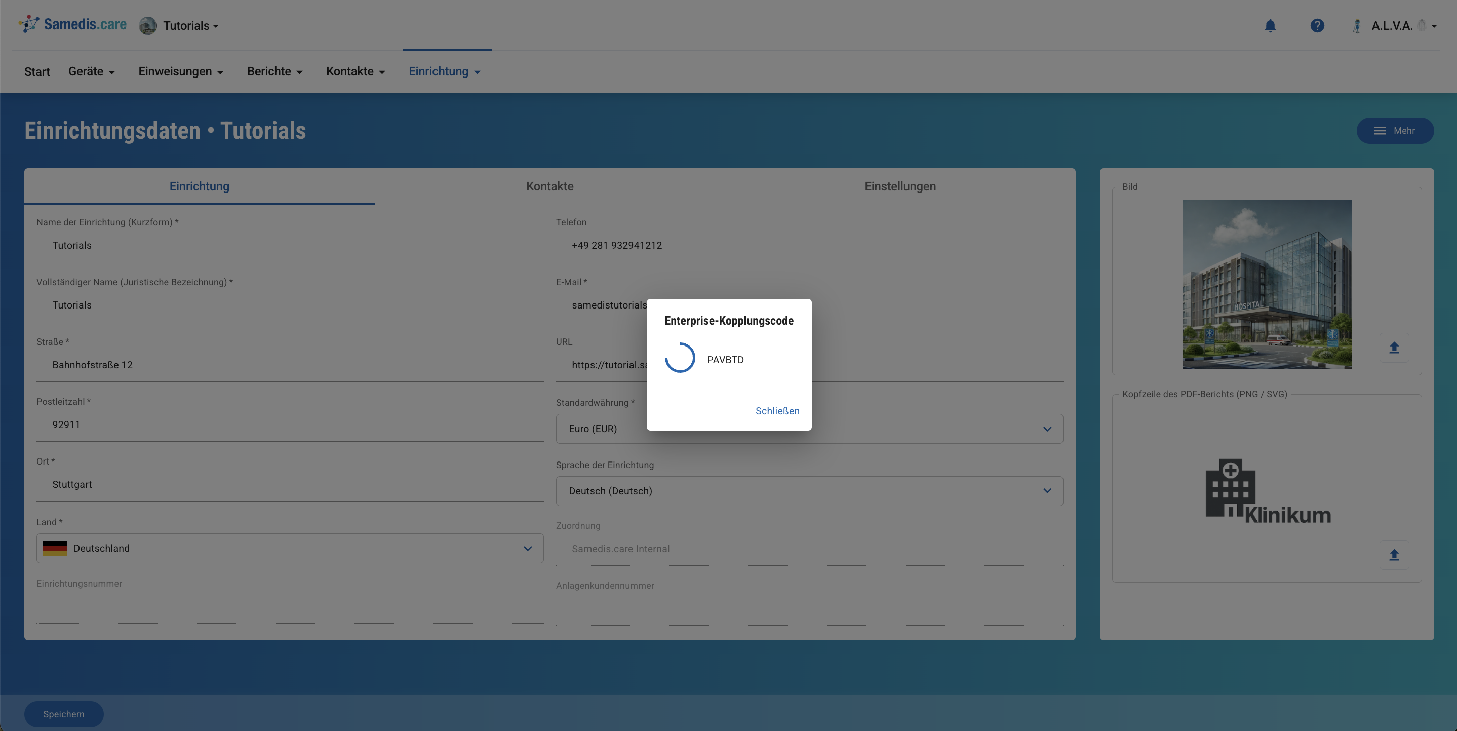 Enterprise-Kopplungscode