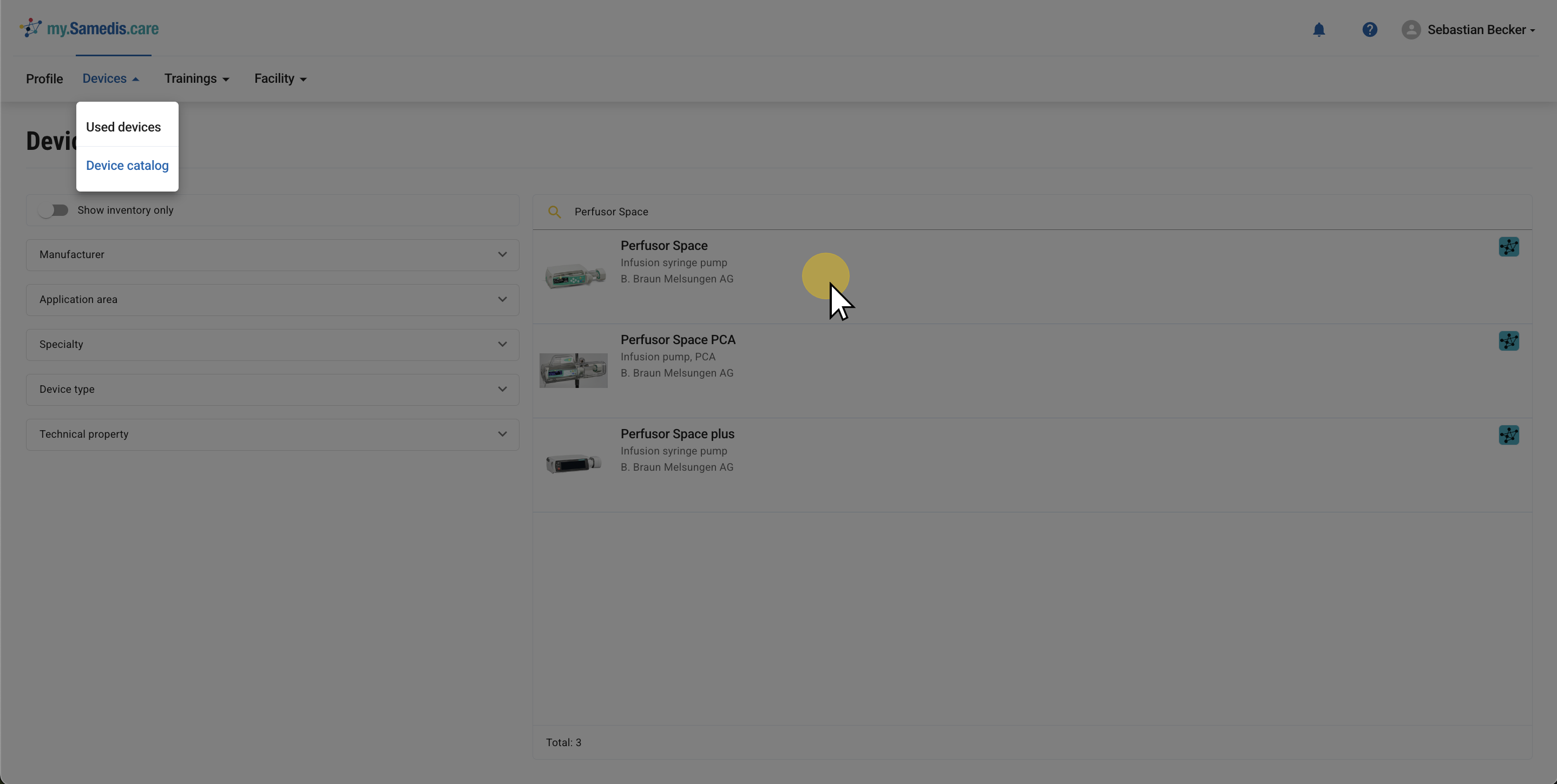 Device catalog