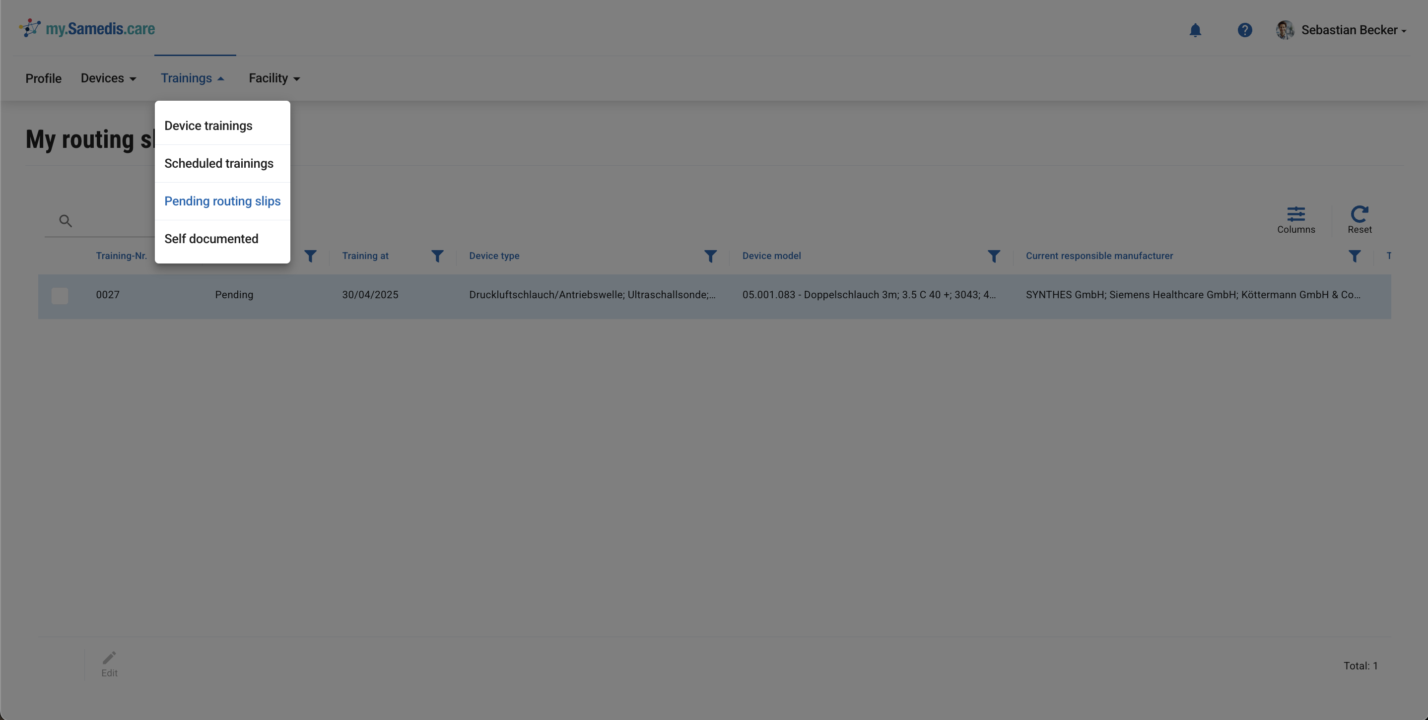 Pending routing slips