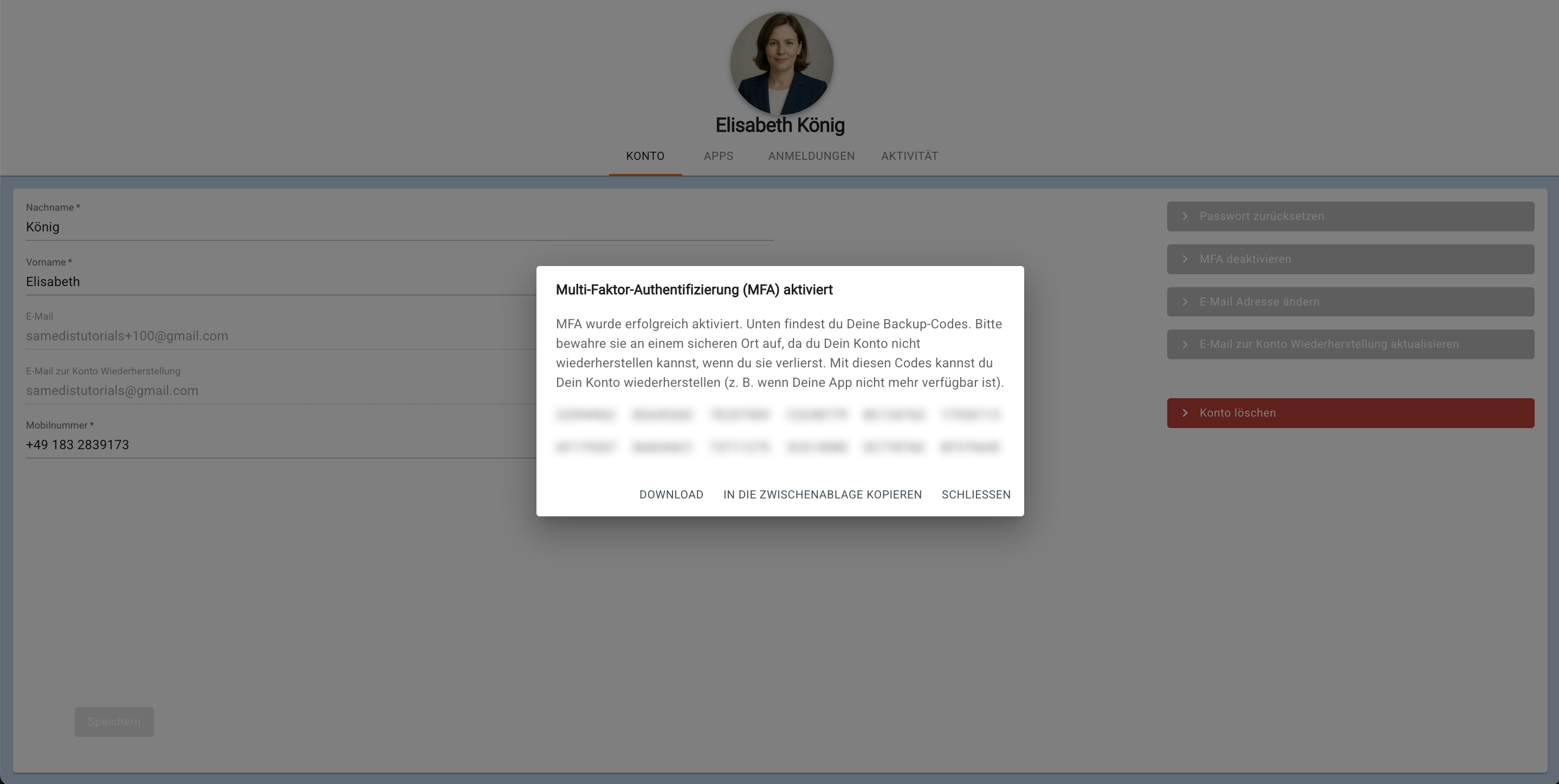 Backup-Codes